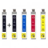 PACK 5 cartouches T2996 XL génériques pour Epson (C13T29964012) - 2 x 17ml + 3 x 13ml