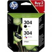 ORIGINAL HP 304 Multipack Noir(e) + 304 Couleur 3JB05AE - 4ml + 2ml - 120 + 100 pages